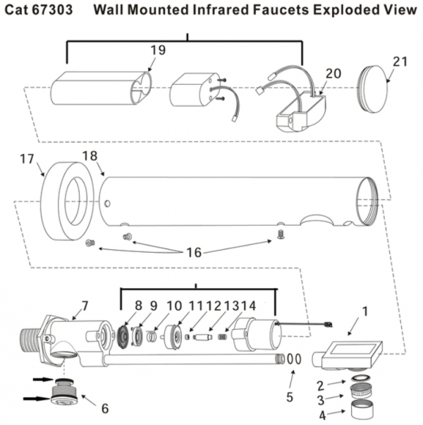 Sensor Tap - All-in-one - Wall Mounted - Image 8