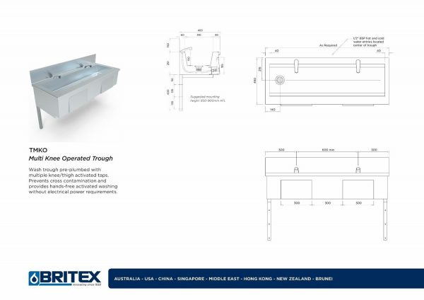 Multi Knee Operated Trough - Image 2