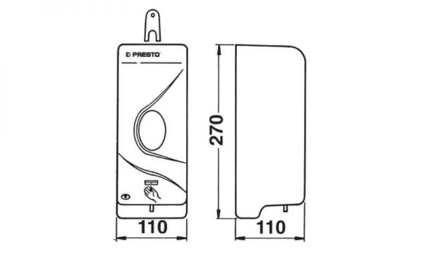 Presto Wall Mounted Battery Sensor Soap Dispenser - Image 2