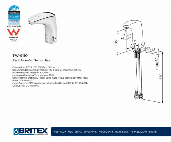 Hob Mounted Hand Wash Sensor Taps - Image 2