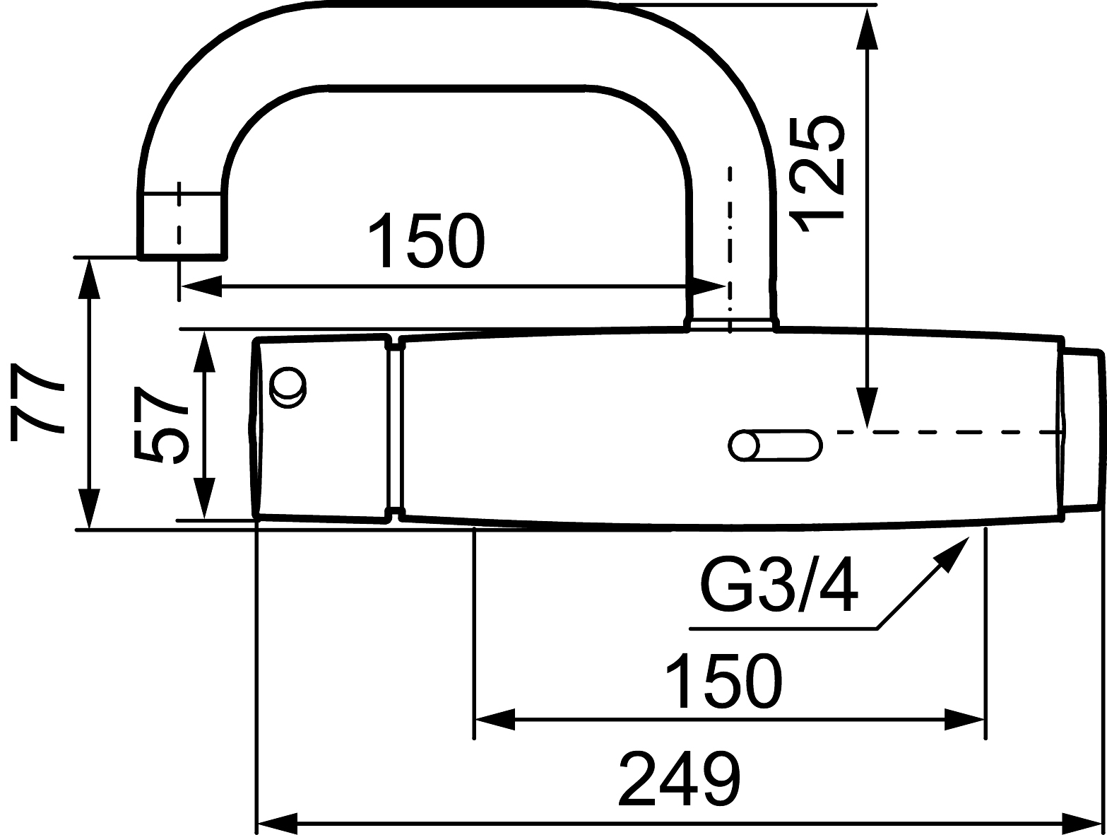 Tronic WMS, Basin Mixer - Curved Spout - Image 2