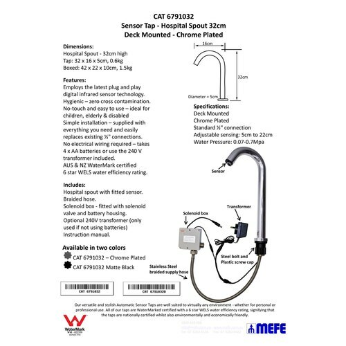 Sensor Tap - Hospital Mount 32cm Deck Mounted - Image 5