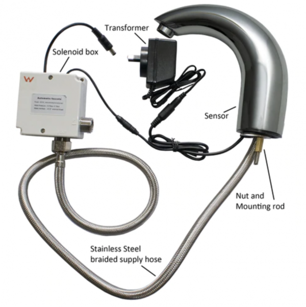 Sensor Tap - Classic Curve Neck Deck Mounted - Image 2